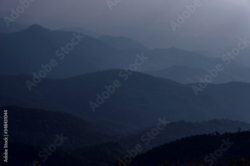 the nature mountains clouds grey sky in Thailand © YURII Seleznov