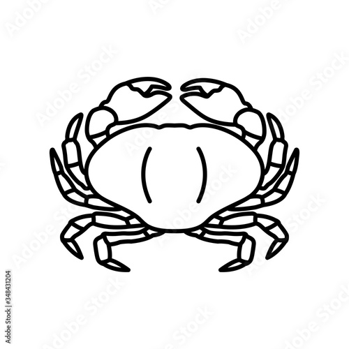 crab - seafood icon vector design template