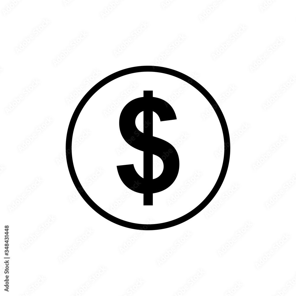 money - dollar - coin icon vector design template money - dollar - coin icon vector design template