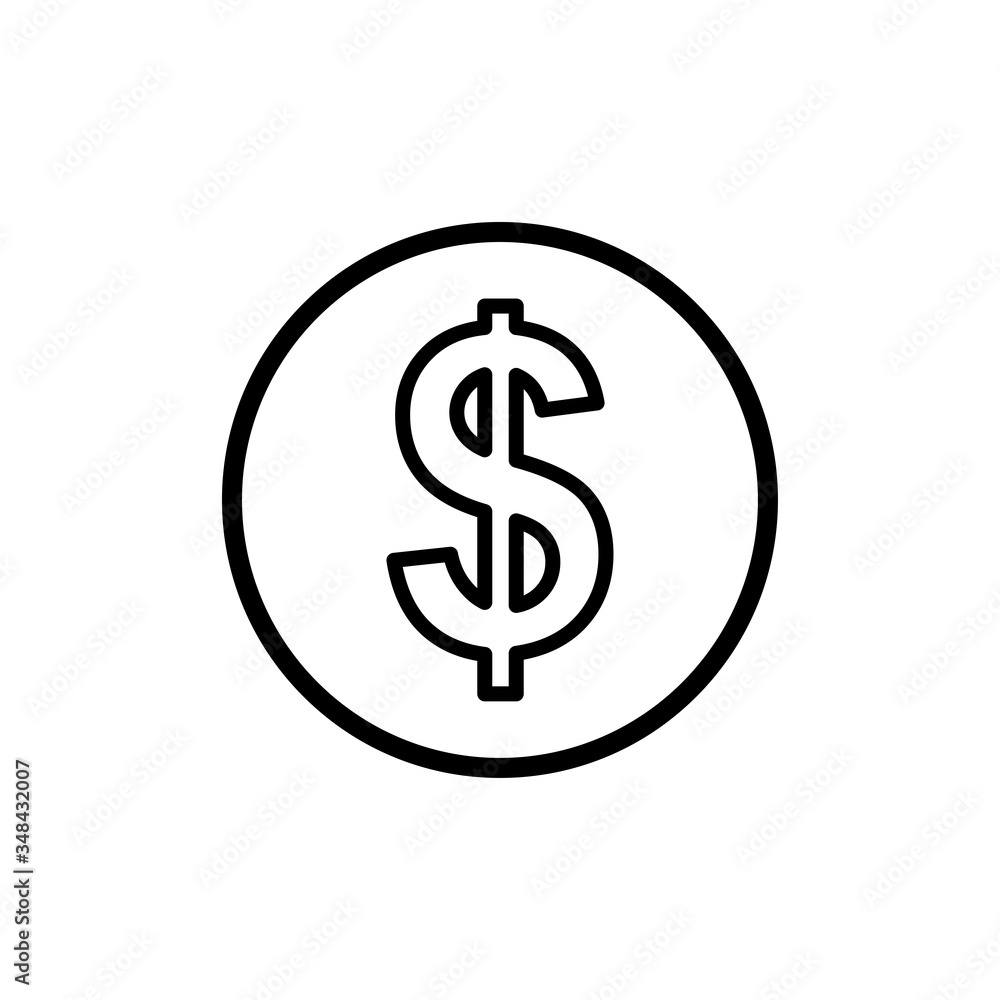 money - dollar - coin icon vector design template money - dollar - coin icon vector design template