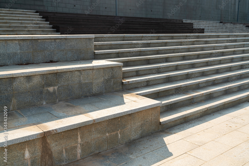 Close up and details of railing and stairs of a modern building Close up and details of railing and stairs of a modern building