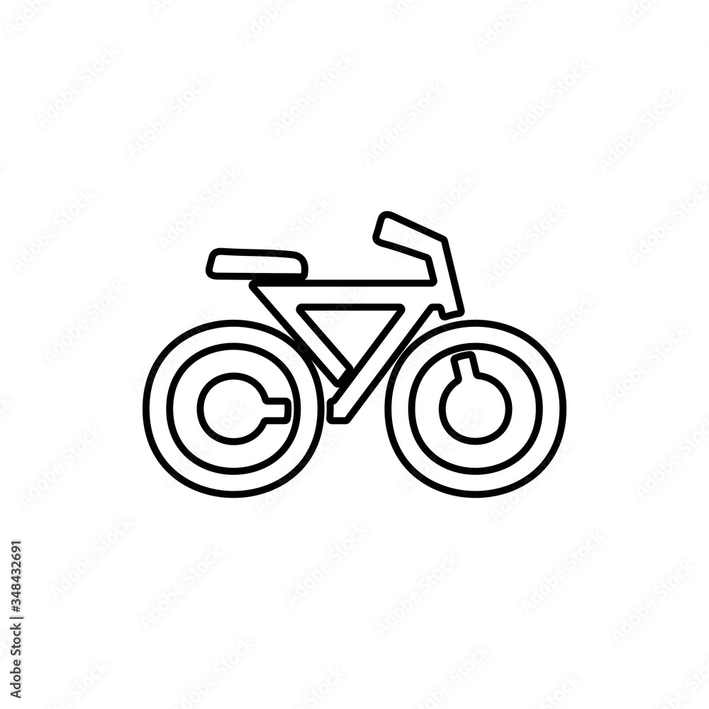 Bicycle icon in flat style. Bike symbol.