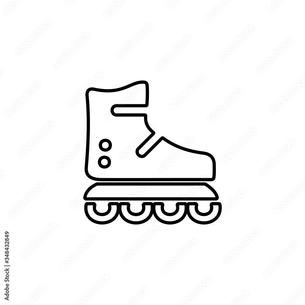 Roller skate icon in flat style. Skating sign. Roller skate icon in flat style. Skating sign.