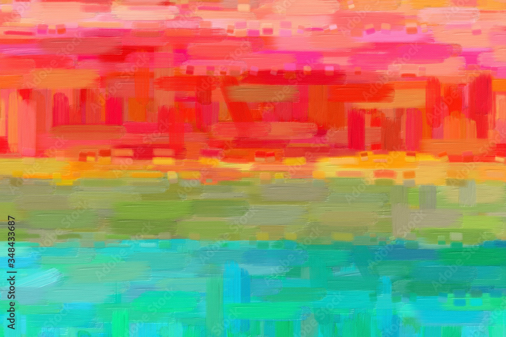 Red, yellow and blue lines with big brush abstract paint background. Red, yellow and blue lines with big brush abstract paint background.