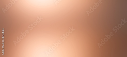 Abstract background brown for wallpaper, pattern and label on website. Light bronze metal background texture or shiny metallic gradient. 3d rendering design. blank backdrop. Copper metal surface. photo