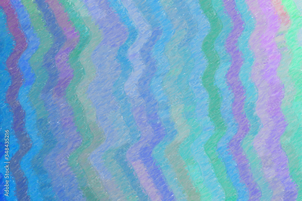 Blue waves Color Pencil High Coverage abstract paint background.