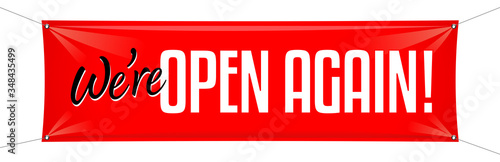 We're open again on red banner