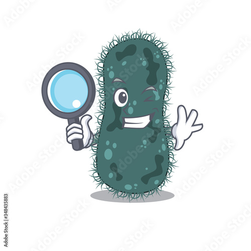 cartoon picture of thermotogae Detective using tools