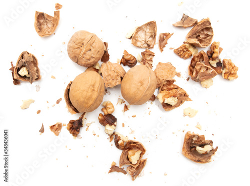 Walnuts isolated on a white background