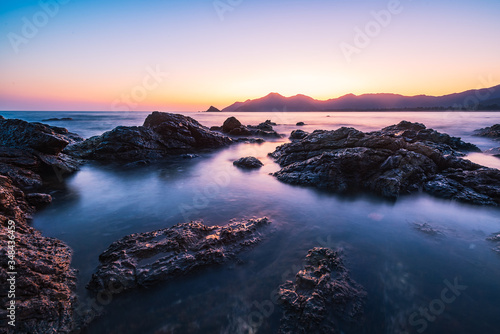 Coastal scenery along the way of the Dapeng Peninsula in Shenzhen, China