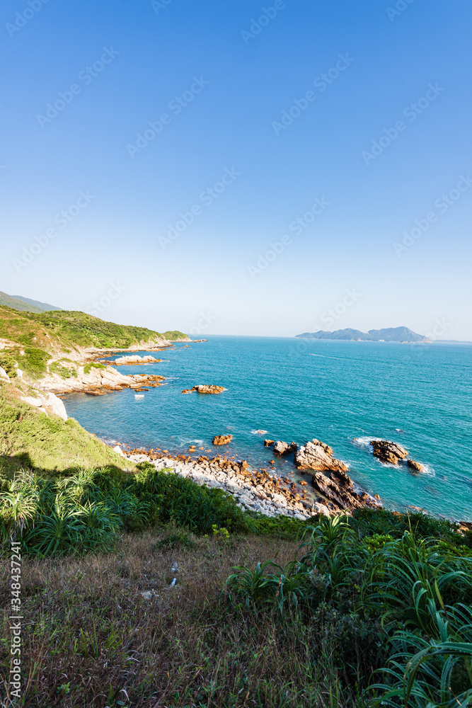 Coastal scenery along the way of the Dapeng Peninsula in Shenzhen, China Coastal scenery along the way of the Dapeng Peninsula in Shenzhen, China