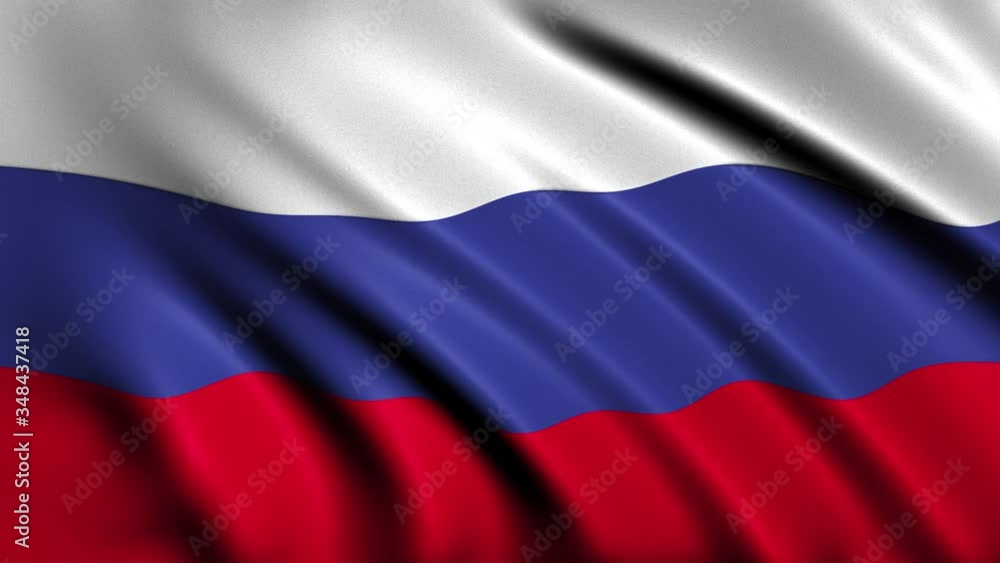 Looping Waving Animation of Russia Flag Looping Waving Animation of Russia Flag