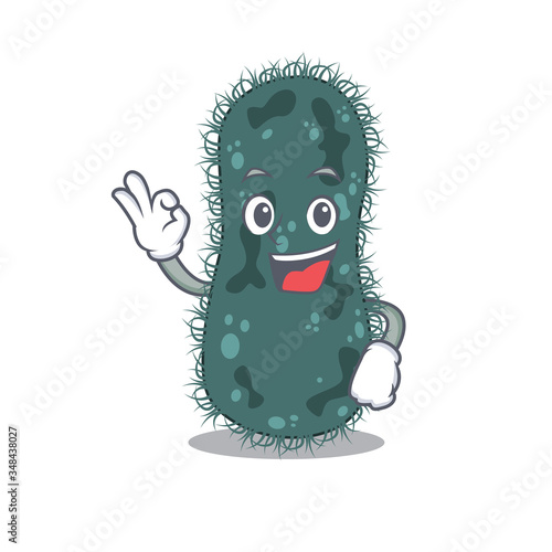 Thermotogae mascot design style showing Okay gesture finger