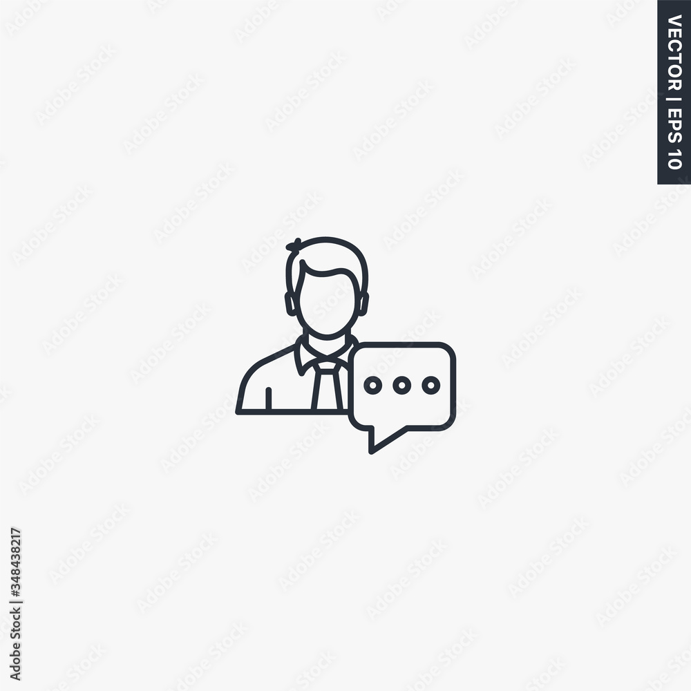 Consultant, linear style sign for mobile concept and web design Consultant, linear style sign for mobile concept and web design