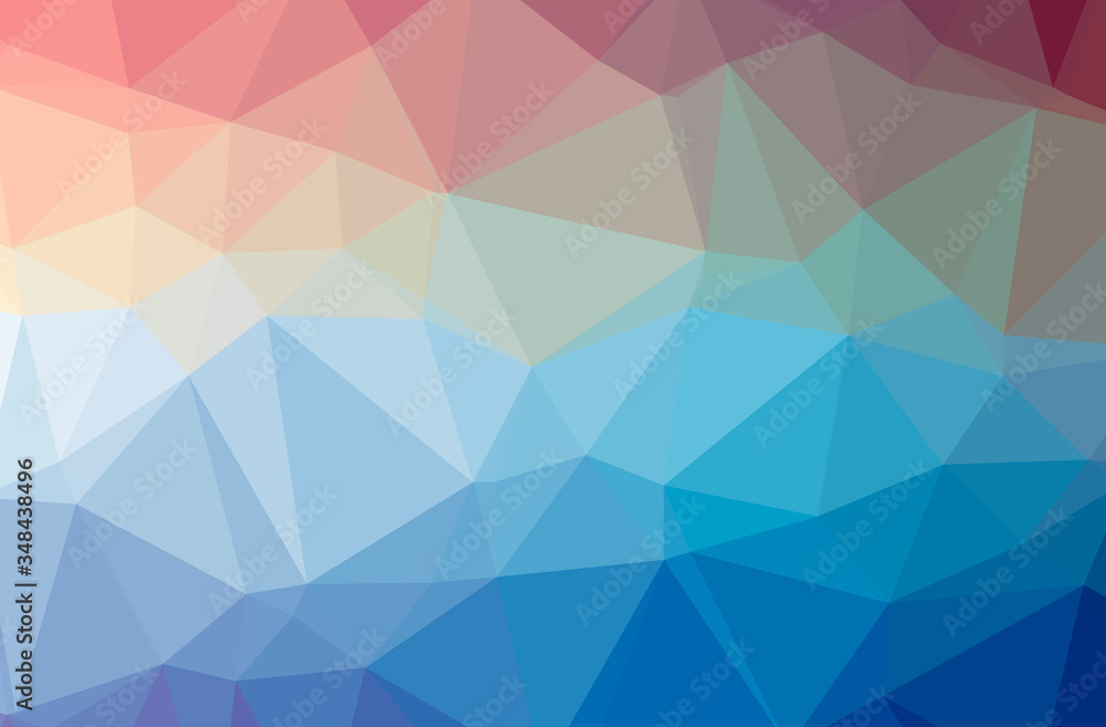 Obraz premium Illustration of abstract Blue And Brown horizontal low poly background. Beautiful polygon design pattern.