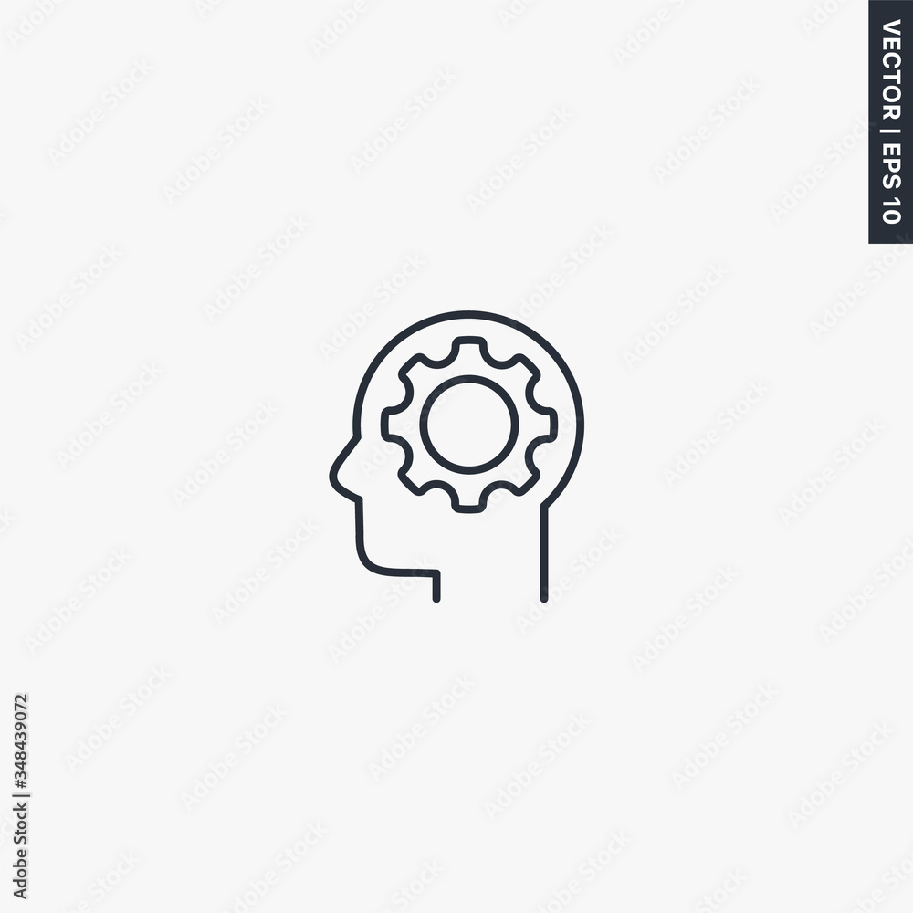 Intellective, linear style sign for mobile concept and web design Intellective, linear style sign for mobile concept and web design