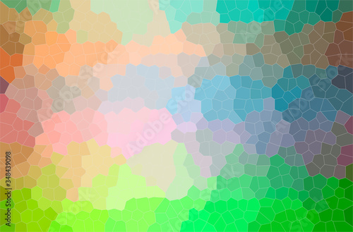 Abstract illustration of green, pin, purple, red Small Hexagon background