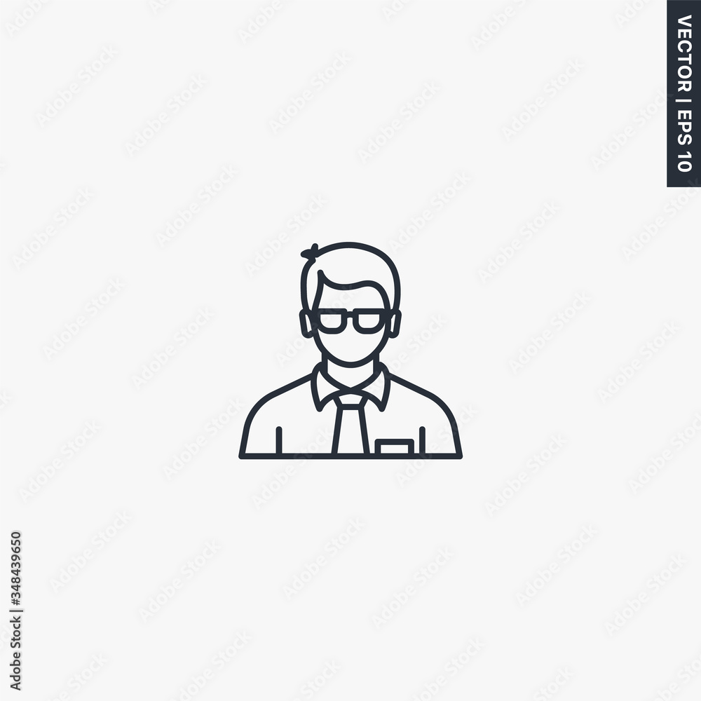 Lawyer, linear style sign for mobile concept and web design Lawyer, linear style sign for mobile concept and web design