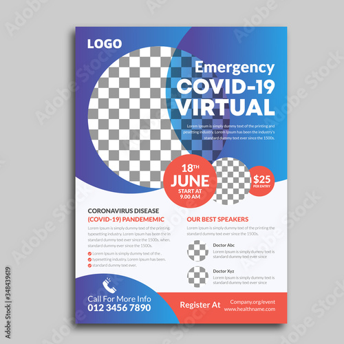 COVID 19 Virtual Conference (Coronavirus) Flyer Template