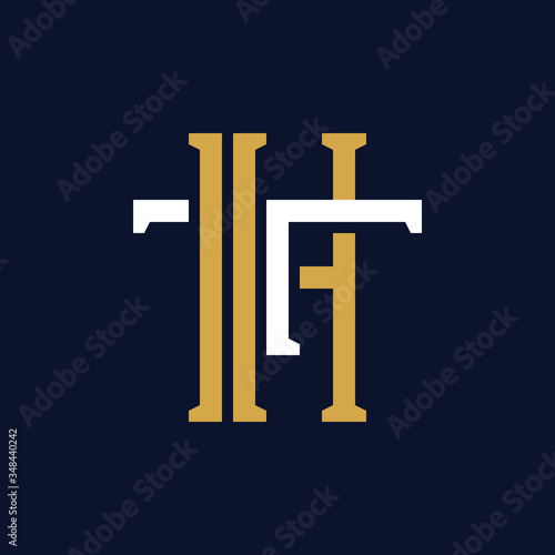 Initial Letter HT TH Monogram Logo Design