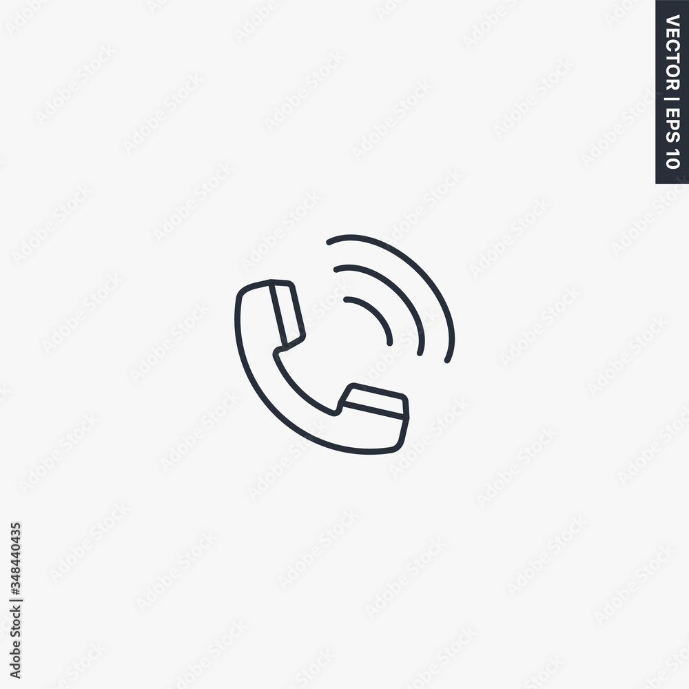 Phone call, linear style sign for mobile concept and web design Phone call, linear style sign for mobile concept and web design