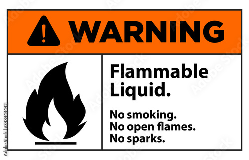 Warning highly flammable liquid sign vector