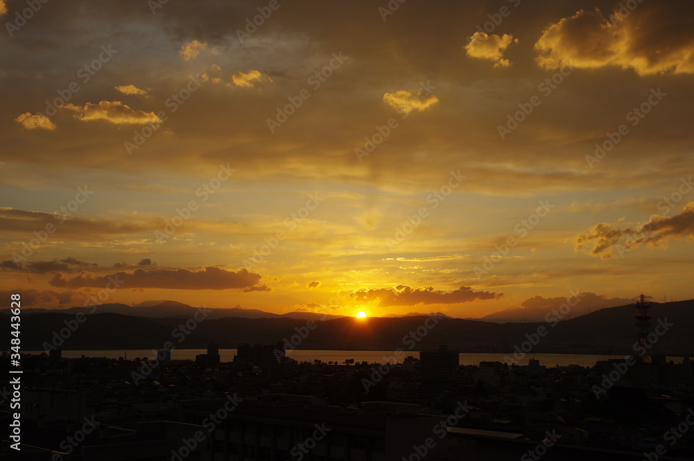 湖の夕焼け K3BP6152 湖の夕焼け K3BP6152