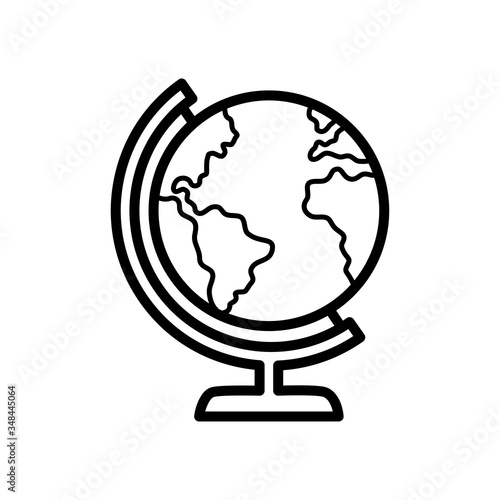globe - education icon vector design template
