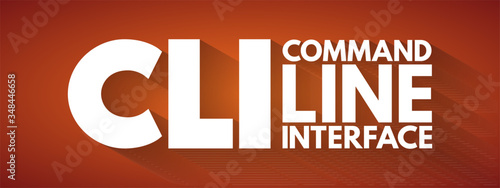 CLI - Command Line Interface acronym, technology concept background