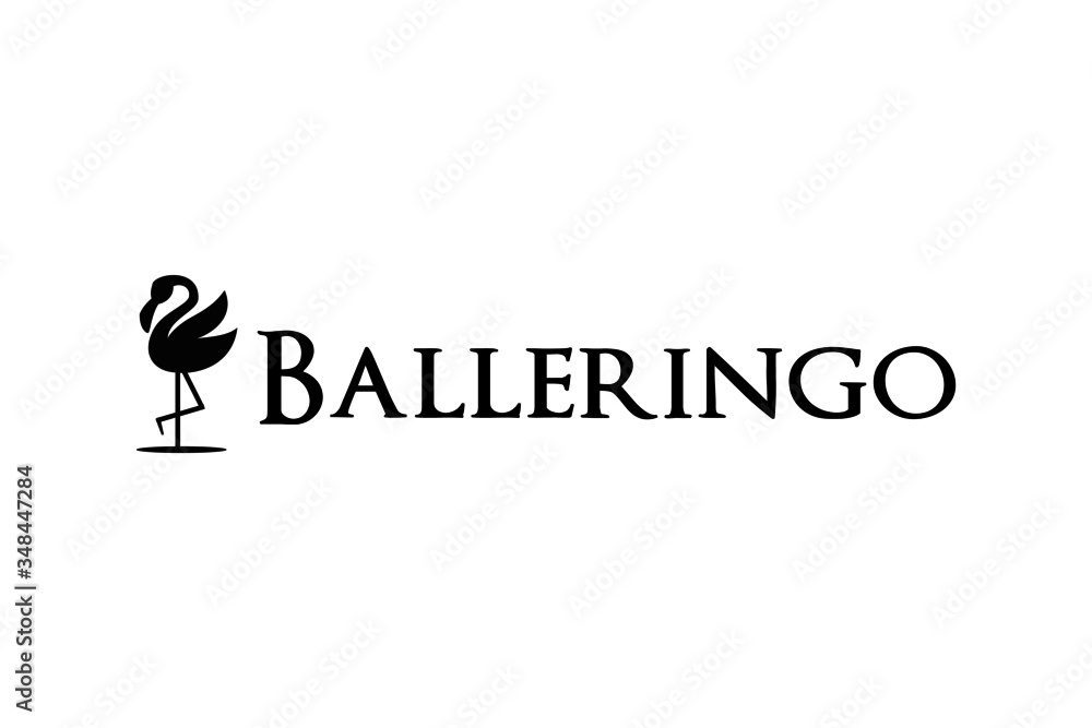 Dancing flamingo logo, simple icon bird vector Dancing flamingo logo, simple icon bird vector