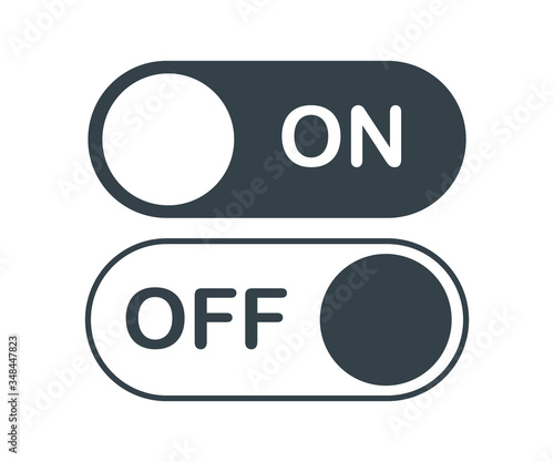 on off activate slider buttons vector photo
