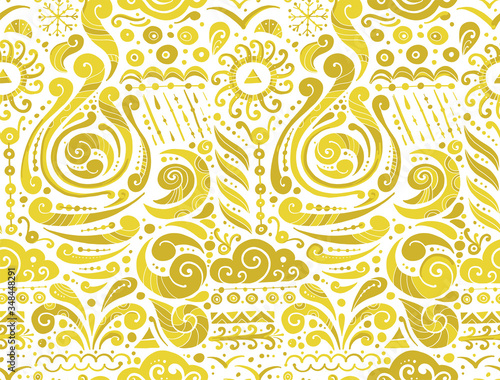 Four elements concept. Air design background. Seamless pattern print