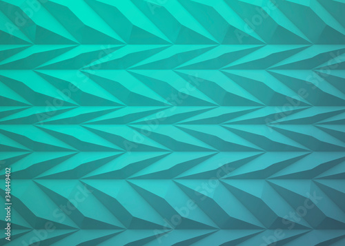 Abstract background of polygons on blue and green background.