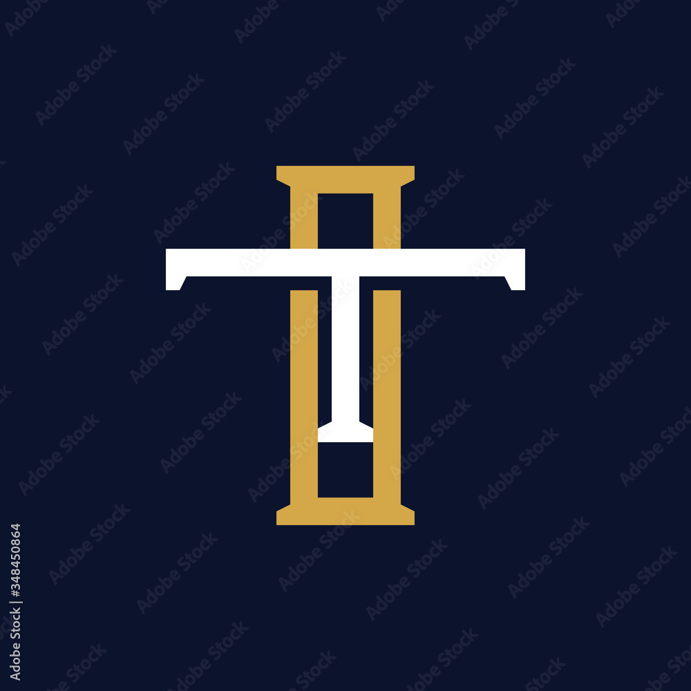 Initial Letter IT TI Monogram Logo Design Initial Letter IT TI Monogram Logo Design
