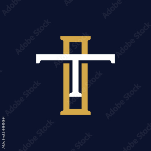 Initial Letter IT TI Monogram Logo Design