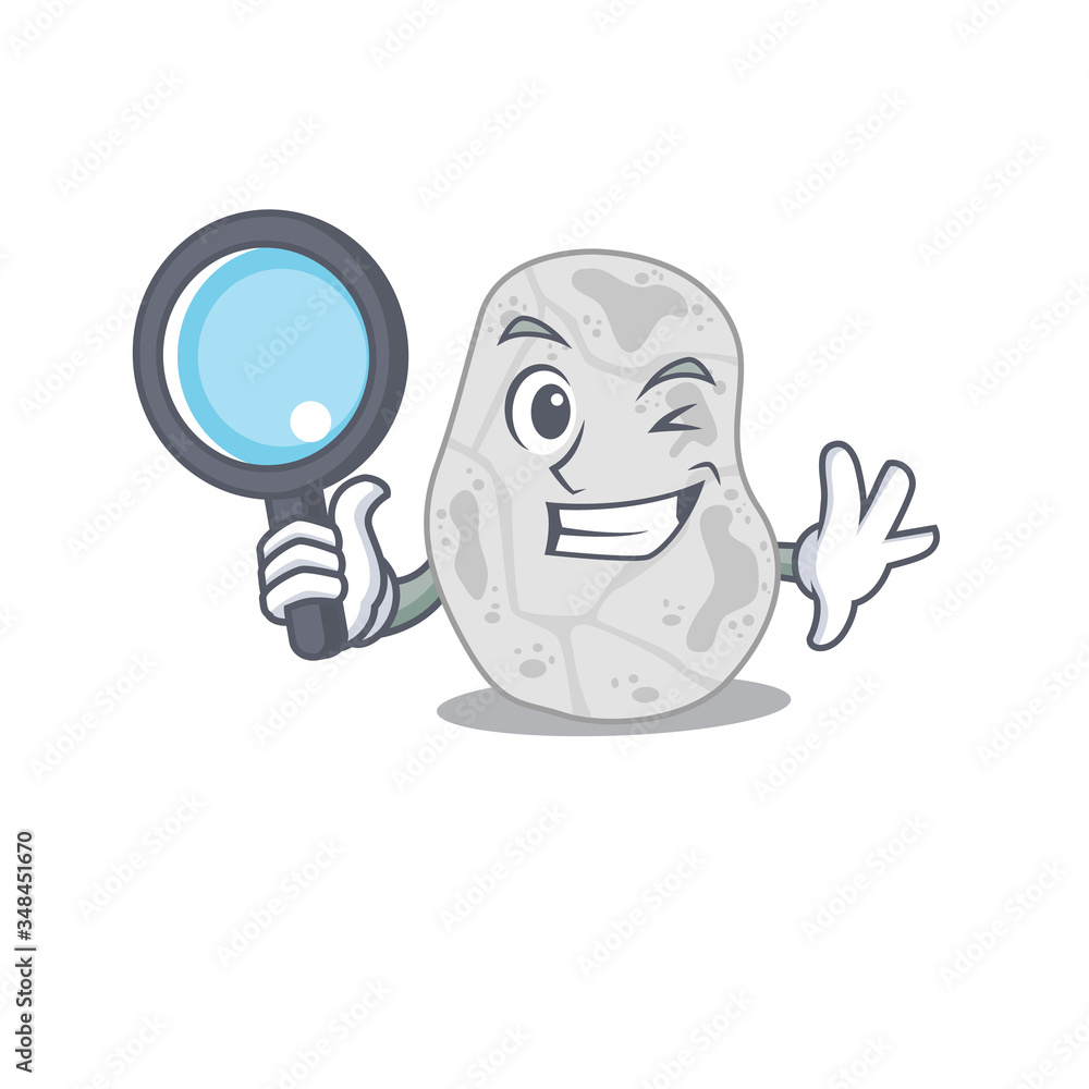 cartoon picture of white planctomycetes Detective using tools cartoon picture of white planctomycetes Detective using tools