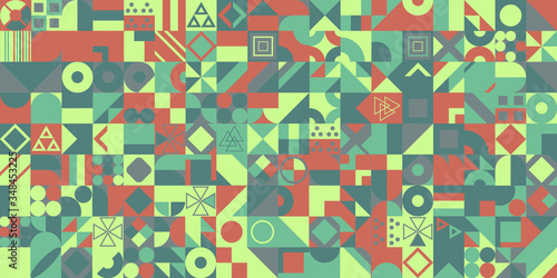 Abstract vector pattern design in Geometric flat style for web banner, business presentation, branding package, fabric print, wallpaper