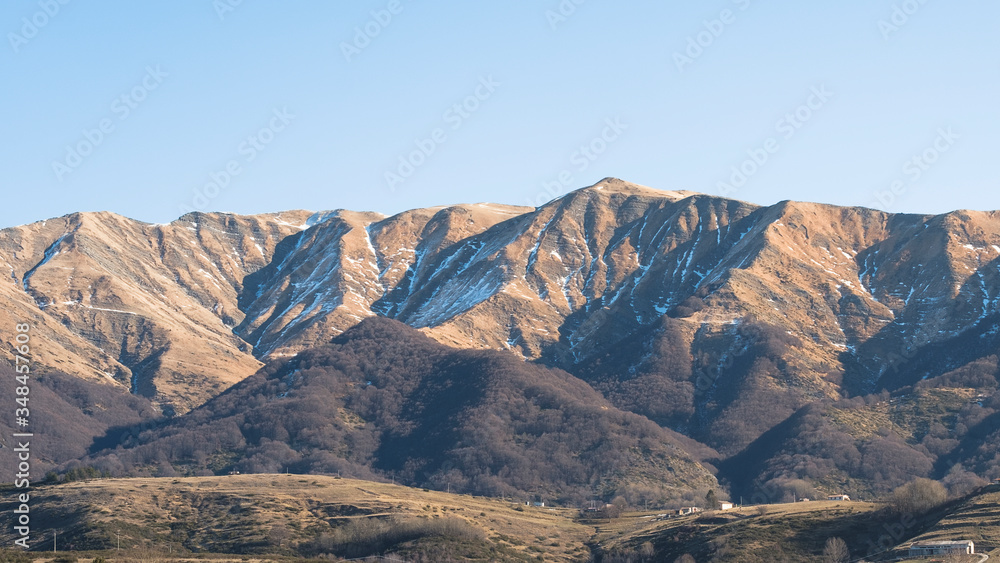 Fototapeta premium The mountains in front of Amatrice, Italy