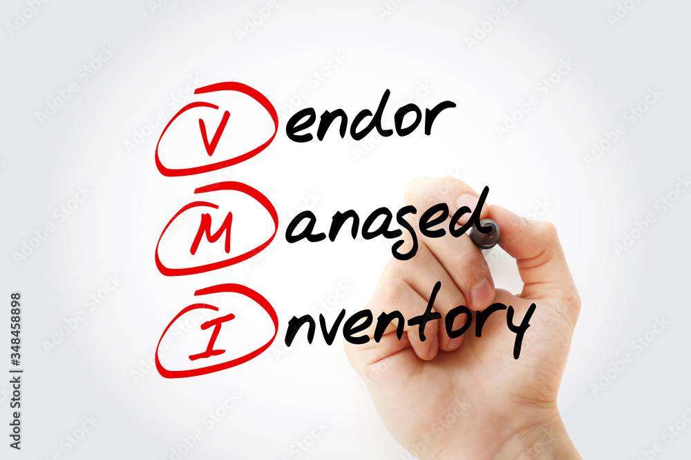 Fototapeta premium VMI - Vendor Managed Inventory acronym, business concept background