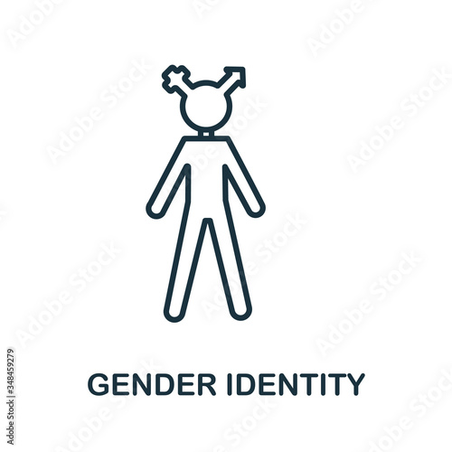 Gender Identity icon from lgbt collection. Simple line Gender Identity icon for templates, web design and infographics