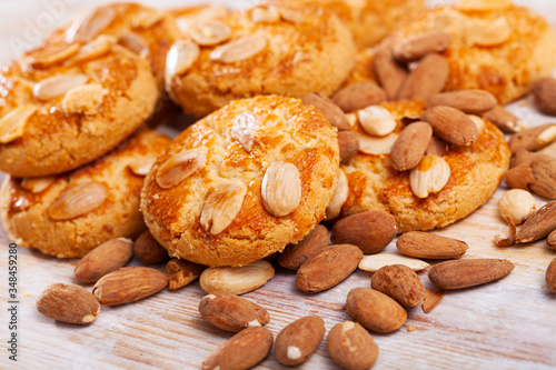 Shortbread cookies with almond nuts