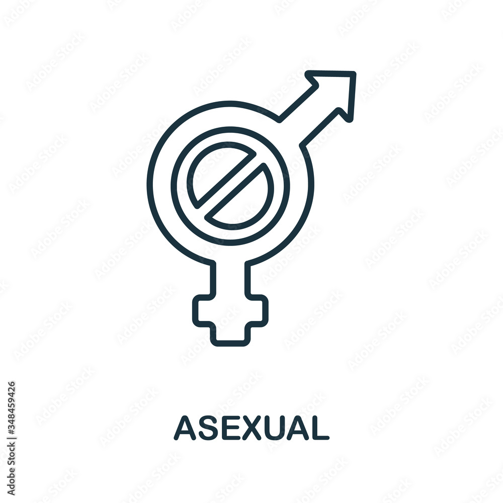 Asexual icon from lgbt collection. Simple line Asexual icon for templates, web design and infographics Asexual icon from lgbt collection. Simple line Asexual icon for templates, web design and infographics