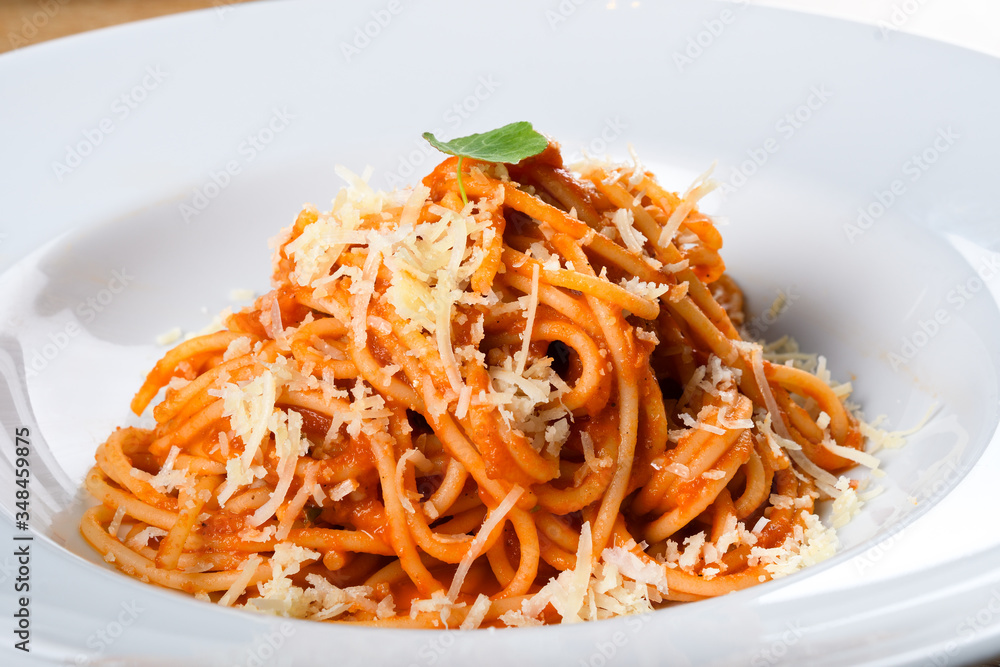 Spaghetti Napoli with Neapolitan sauce, Napoli sauce or Napoletana sauce, spaghetti Napoli Spaghetti Napoli with Neapolitan sauce, Napoli sauce or Napoletana sauce, spaghetti Napoli
