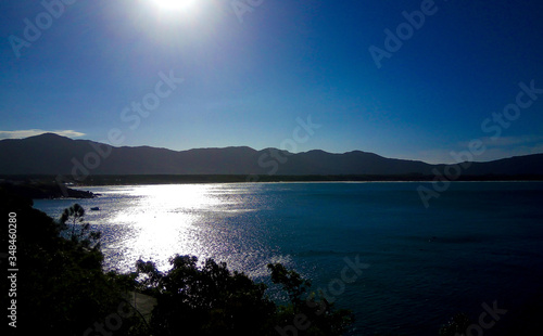 sunset over lake
