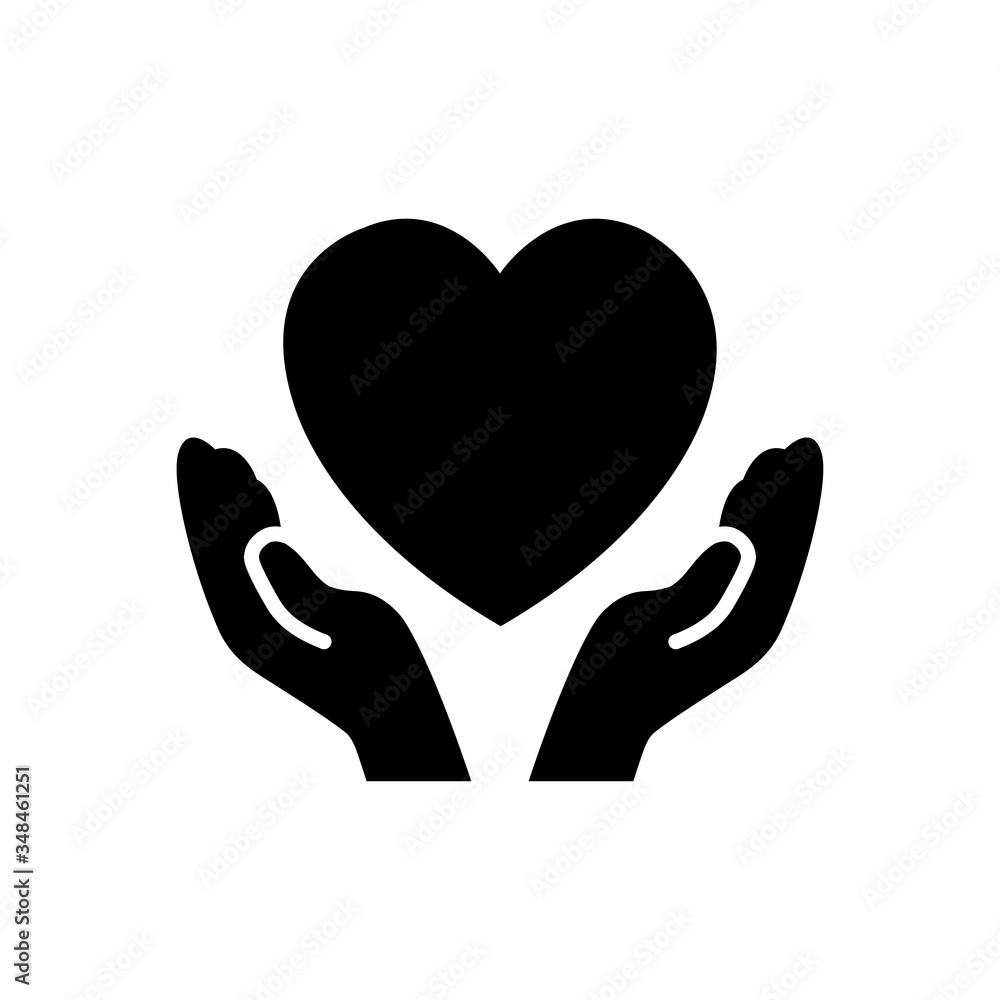 heart and hand icon vector design template heart and hand icon vector design template