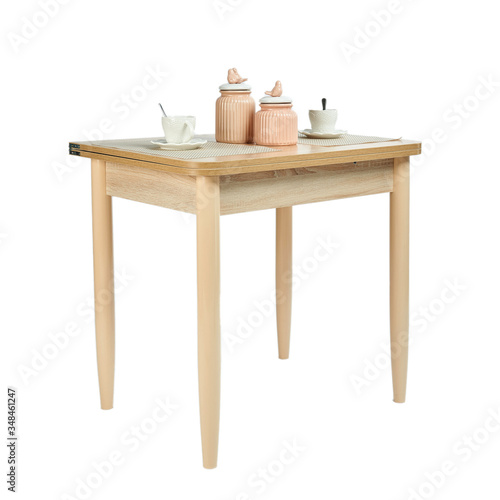 table on white background