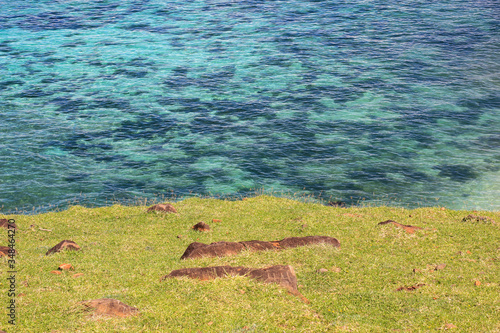 Lombok, Indonesia - March 2nd 2017: View in Merese Hills, Lombok, Indonesia photo