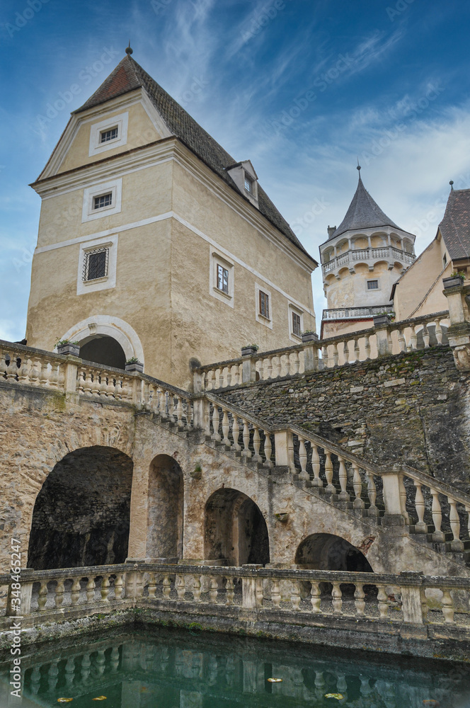 Rosenburg Castle. One of Austria's most visited Renaissance castles situated in the middle of the Naturpark Kamptal nature reserve