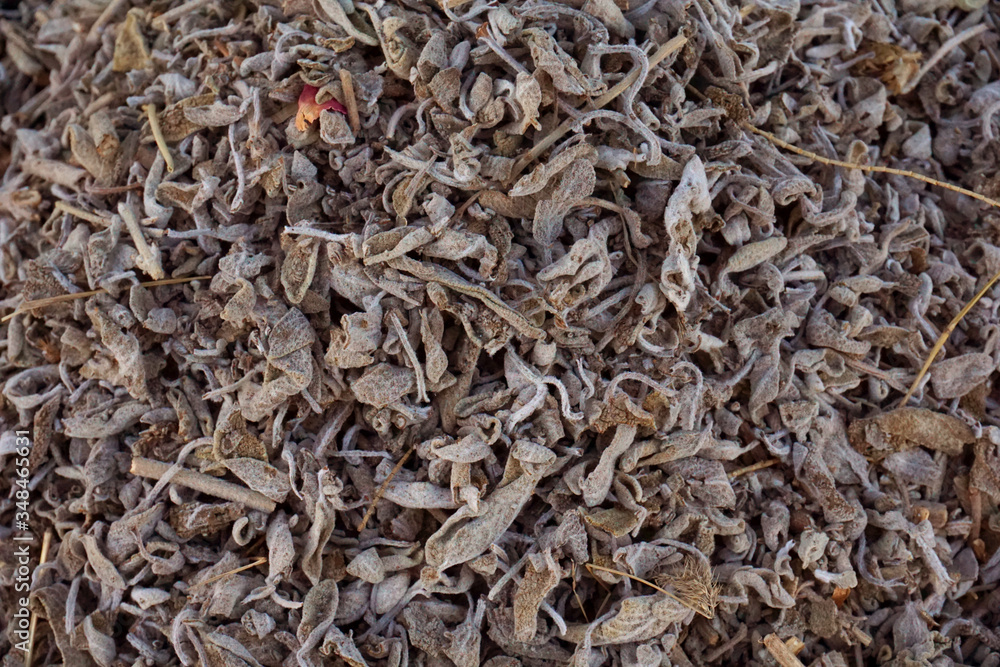 Black tea loose dried tea leaves, macro Black tea loose dried tea leaves, macro