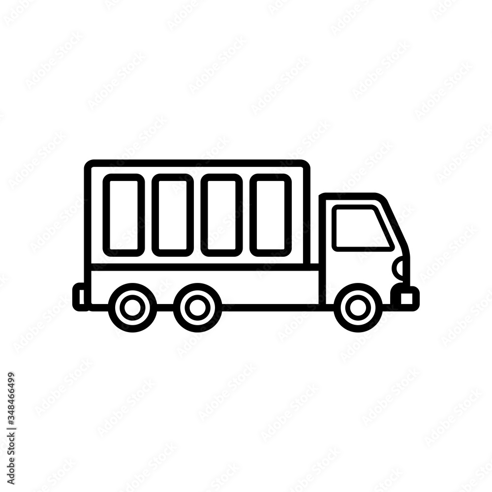 dump truck - transportation icon vector design template